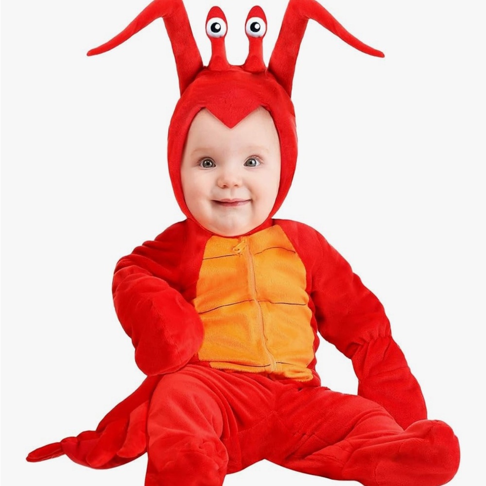 Kids Lobster Costume in Red and Orange